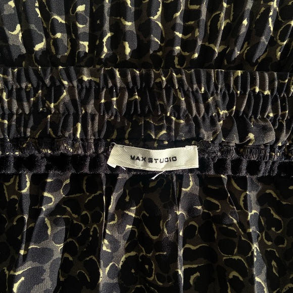 MAX STUDIO pleated cheetah print skirt - Picture 5 of 6
